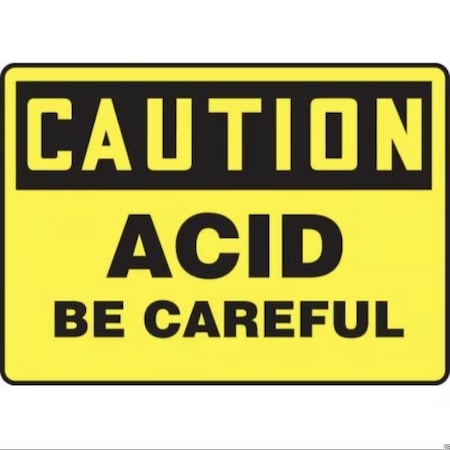 Accuform OSHA CAUTION SAFETY SIGN ACID  BE FRMCHL695XL FRMCHL695XL